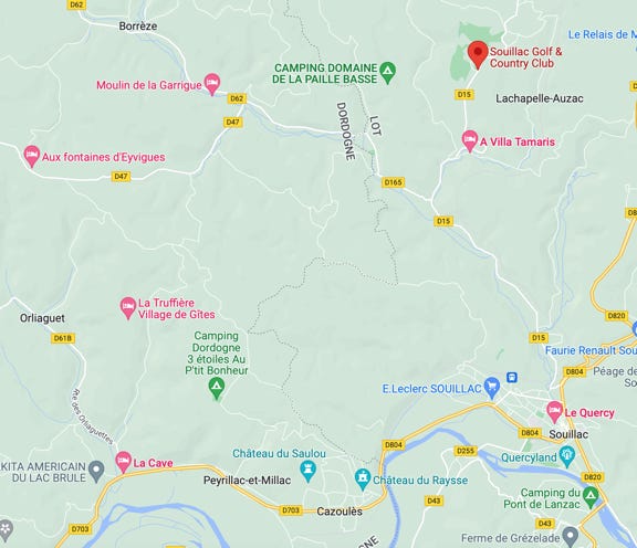 localisation géographique - location saisonnière - Orchidée 14, Charmante maison en bois  au coeur du Golf de Souillac - Lachapelle Auzac, proche Sarlat est des plus grands sites touristiques de la Dordogne et du Lot
