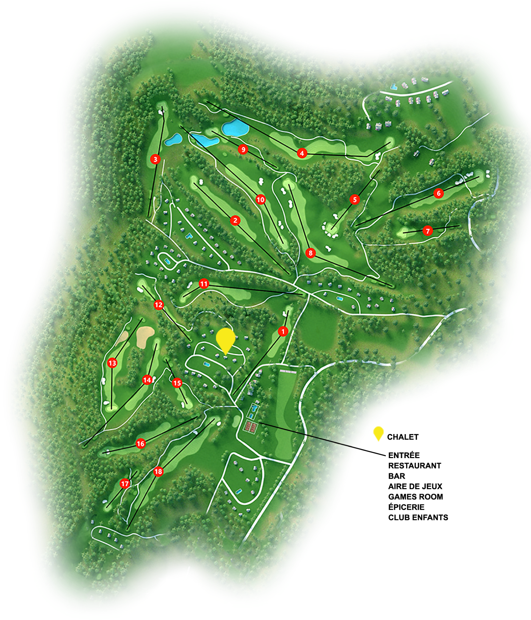 Localisation de la maison orchidée 14 dans le Golf de Souillac - location saisonnière - Orchidée 14, Charmante maison en bois  au coeur du Golf de Souillac - Lachapelle Auzac, proche Sarlat est des plus grands sites touristiques de la Dordogne et du Lot
